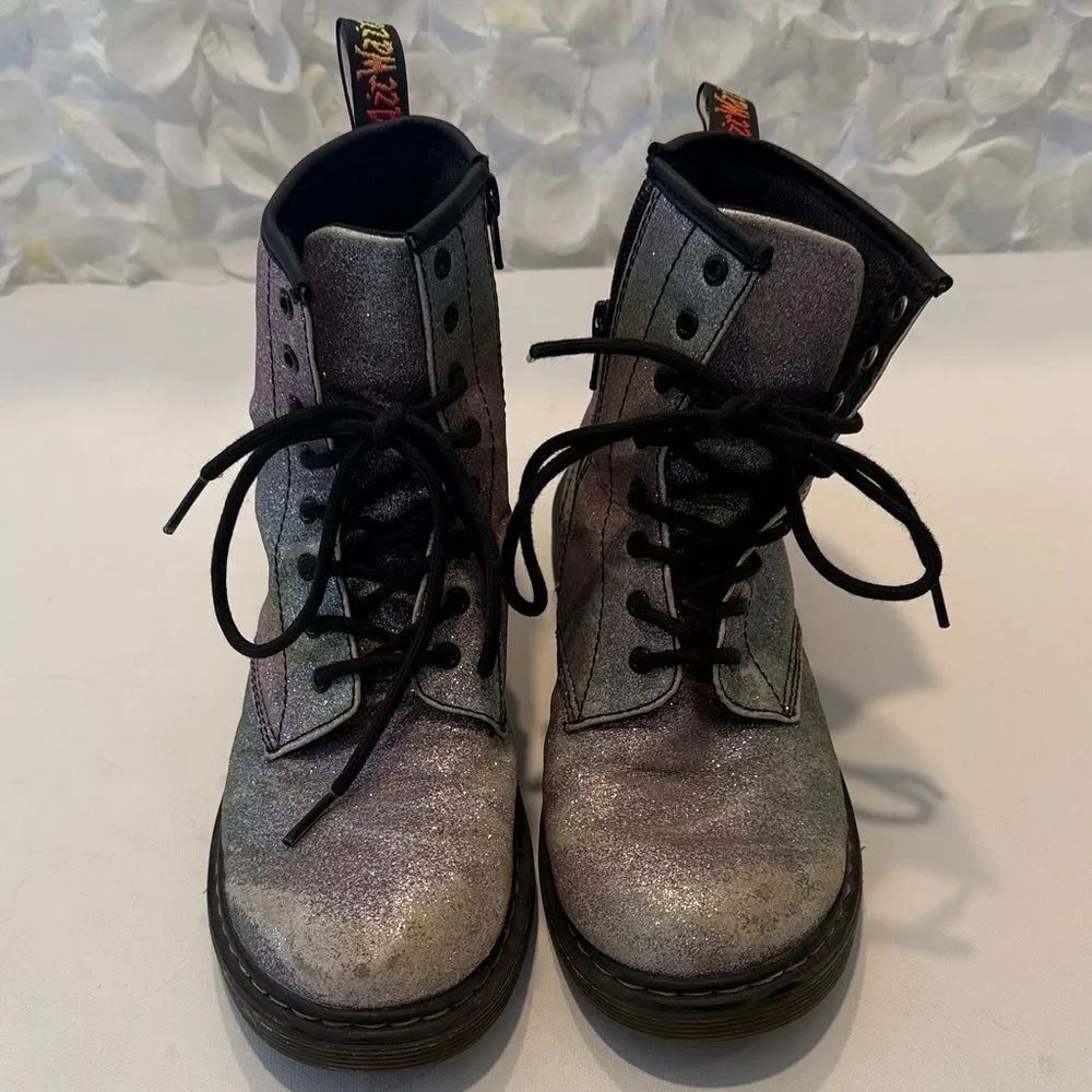 Dr. Martens Multicolor Glitter Lace-Up Boots